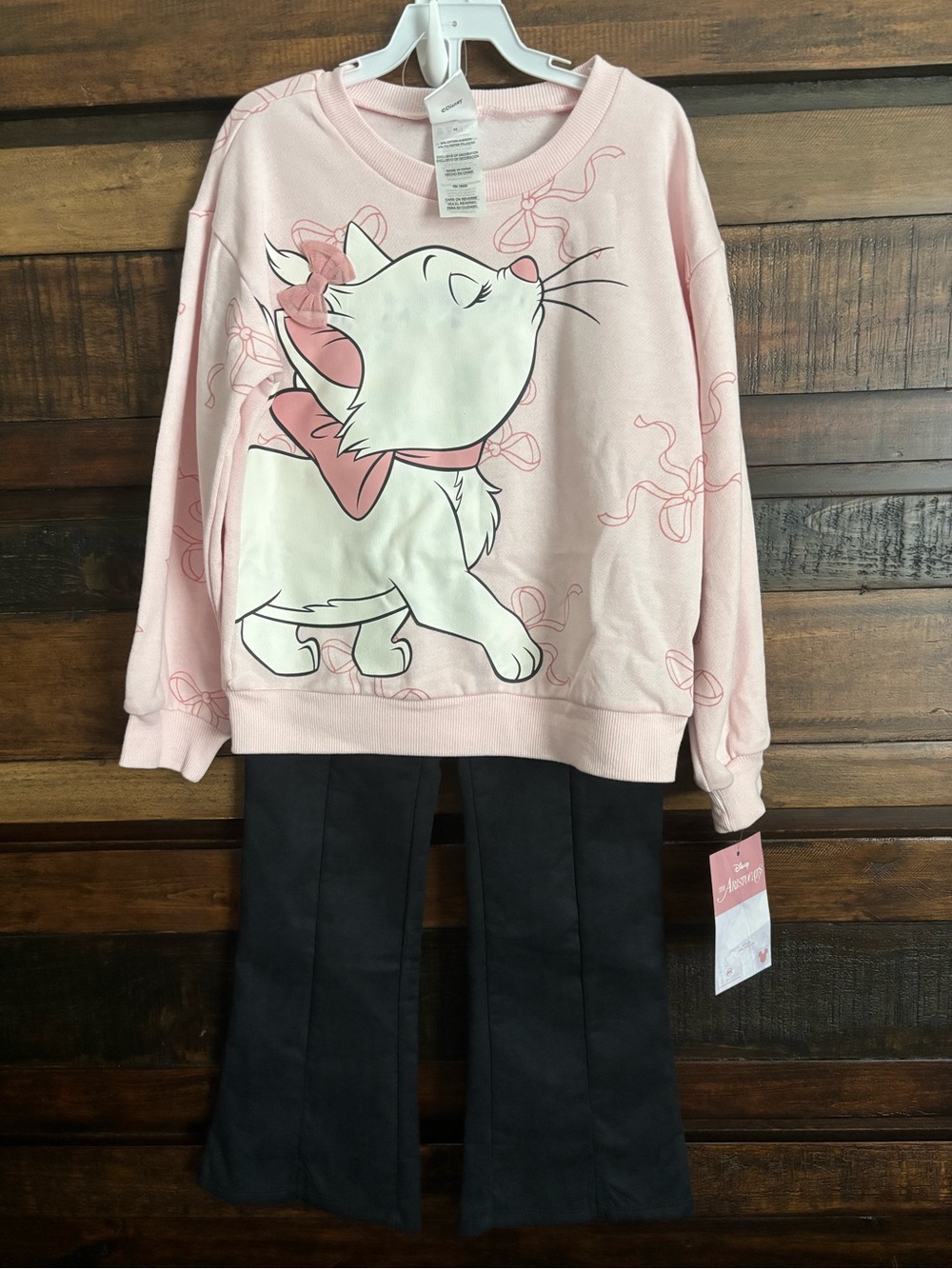 🐱NWT Disney Pink & Black Aristocats Sweatshirt Matching Set🐱